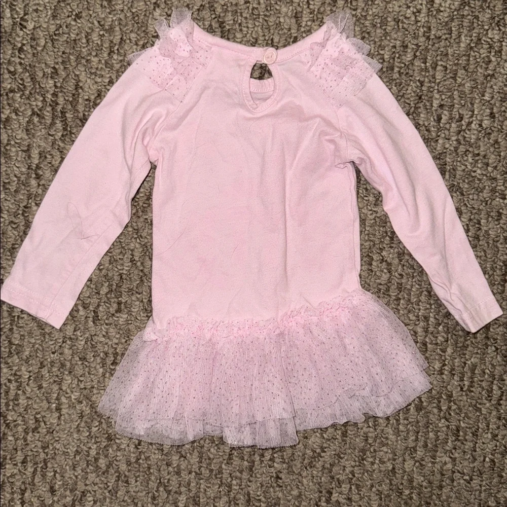 Hello Kitty Ruffle Trim Long Sleeve Pink Top 12m